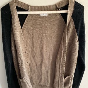 Black and Taupe Cardigan